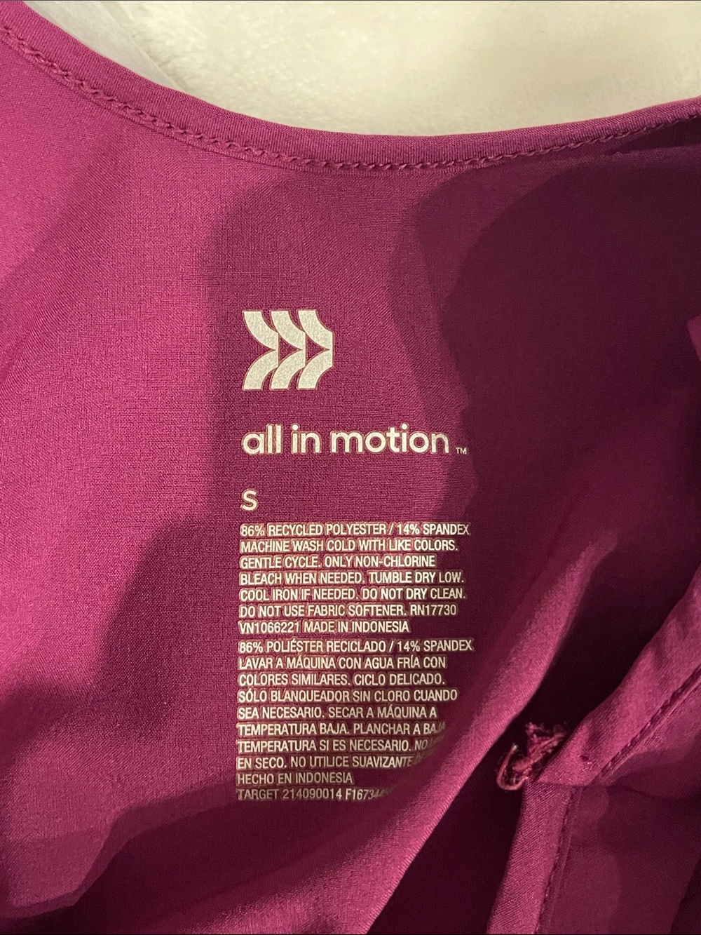all in motion Magenta Sleeveless Drawstring Waist athletic Mini Dress - Picture 3 of 5